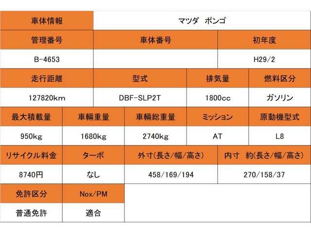 Ref No.A14891819 MAZDA BONGO TRUCK Image#2
